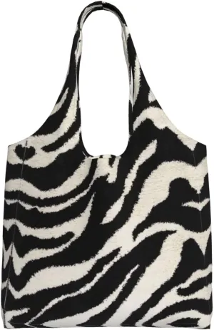 Zebra Animal print Women Shoulder Canvas Tote Handbag Work Bag for Women Lady Casual Tote's Handbag